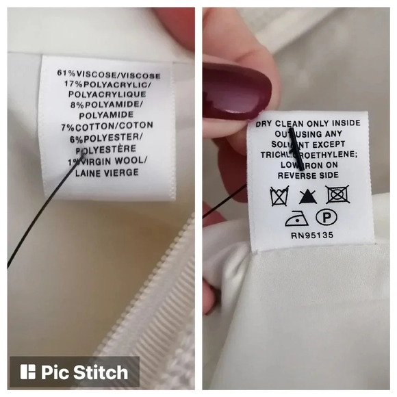 Lafayette 148 New York White Tweed Collarless Zip Up Blazer Size 4 - Picture 15 of 16